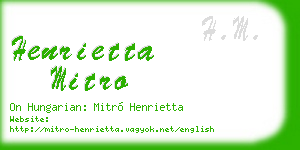 henrietta mitro business card